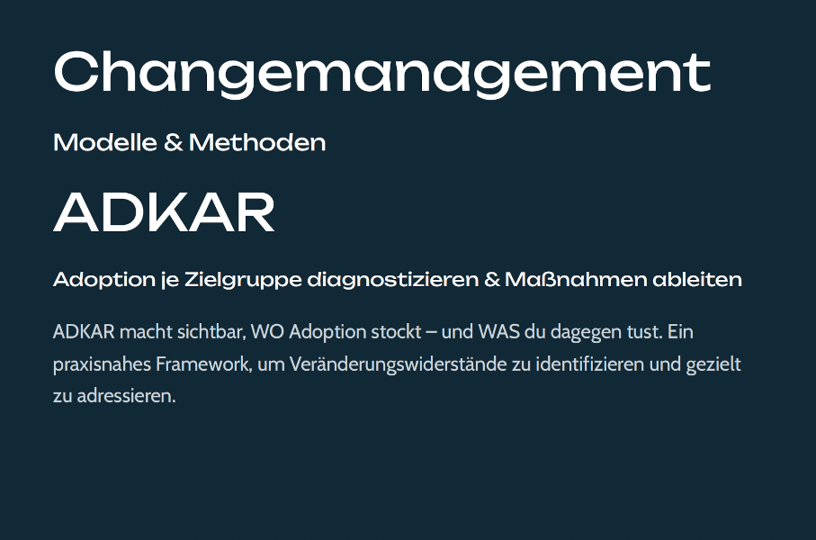 Change Management ADKAR (Methode)