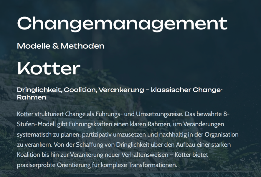 Change Management nach Kotter (Modell)